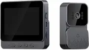 Video Intercom with Wireless Camera, Video Door Phone Monitor 1080P, 4.3 Inch IPS Screen, Wireless Doorbell Ligent, Vision Anus for Family