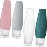 Healvian 1Set Multi Function Silicone Travel Bottles Leakproof Cosmetic Dispenser for Toiletries for Shampoo Lotion and Makeup Portable Travel Container with Storage