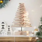 Wooden Christmas Tree for Decoration Xmas Tree Ornament Solid Wood Pine vidaXL
