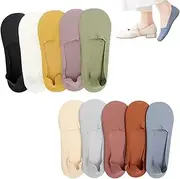 YELICAZE(イェリカゼ) Thin No Show Non-Slip Socks for Women, Liner Socks with Non-Slip Heel Grip, Summer Ultra Thin Low Cut Liner Non-Slip Invisible Ice Silk Socks, Invisible Socks for Loafers, Sneakers, Flat Shoes, Boat