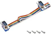 XYWHPGV IDC Rainbow Wire Flat Cable DB9 Male to DB9 Male Connector 2.54mm Pitch 11.8inch Length(0c1f3 f2f0c bdb47 b3362 d8219 a24cc