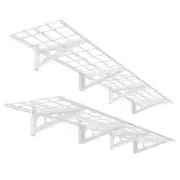FLEXIMOUNTS Garage Wall Shelf 12"x36" Fixed Shelves 4-Pack Steel Brackets White