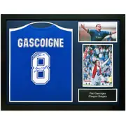 Paul Gascoigne Signed Shirt - Framed