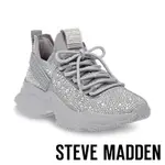 STEVE MADDEN-MAXIMA-R 閃鑽拼接綁帶休閒鞋-灰色