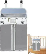 Diaper Organizer for Crib, Diaper Organizer for Cribs - Nursery Organizer and Baby Diaper Caddy for Nursery Storage