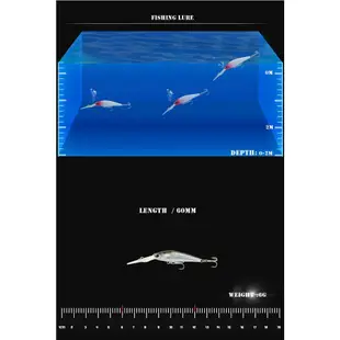 【多魚釣具】路亞假餌 懸停 水肺 浮水米諾 5.6g/9.3cm 深潛 懸浮 米諾 路亞餌 釣魚鉤