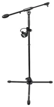 Samson BT4 Telescoping Microphone Mic Boom Stand, Tripod Cast Base+Drink Holder