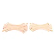 Bigjigs Rail Double Curved Turnouts Wooden Train Track Accessory for Switching Routes