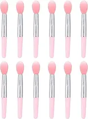 FRCOLOR Silicone Lip Brush Lip Brush 12Pcs Silicone Lipstick Gloss Eyeshadow Lip Liner Makeup Brush Set Cosmetics Make Up Tools Face Detail Brush Eyebrow Brush Applicator