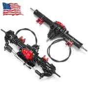 CNC Metal Front Axle + Rear Axle w/ Lock For 1:10 RC Rock Crawler D90 RC4WD Car