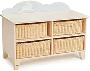 Tender Leaf Toys Box Storage Drawers and Bench Unit - Nursery Decor and Children's Bedroom Furniture