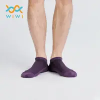 在飛比找momo購物網優惠-【WIWI】【現貨】MIT發熱抑菌按摩船型襪 男生-羅藍紫 