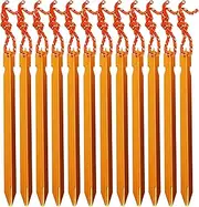 12pcs Aluminum Tent Stakes, Lightweight Tent Pegs for Outdoor Camping Gardening Canopies, Pitching Camping Tent Stakes