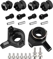 INJORA RC Brass Steering Knuckle and Black Hex Extension kit for Axial Scx24 Upgrades AXI90081 Upgrades Parts 1/24 RC Crawler Car Accessories