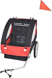Child Bike Trailer, Children's Bicycle Trailer, Load Capacity 30 kg, Pram Children Bicycle Trailer- for Travel and Storage