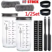Sourdough Starter Jar, 1/2 Pack Sourdough Starter Kit, Glass Sourdough Bread