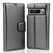 ZUSLAB Pixel 8 Pro Case Hanman Leather Wallet Card Cover for Google (2023) - Black