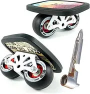 TKT Portable Roller Road Drift Skates Plate with Cool Maple Deck Anti-Slip Board Split Skateboard with PU Wheels High-end Bearings