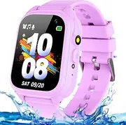 OVV Smart Watch for Kids Waterproof Boys Girls Learning Toys Watches with 26 Puzzle Games Camera Video Music Player Pedometer HD Touchscreen Alarm Clock Flashlight Children Age 3-12 (2. Purple)