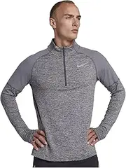 [Nike] Men's 1/2 Zip Element Running Top (Dark Grey/Heather, XX-Large)