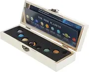 1Set Nine Planets Decor Educational Solar System Ornaments Mineral Planet Collection for Home Office Display present for Festivals Birthdays