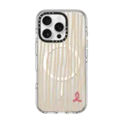 iPhone 16 Pro Clear Case MagSafe Compatible Stripes by Agathe Marty