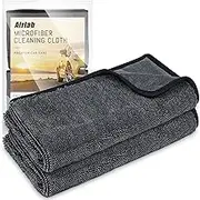 Airlab Pack of 2 Microfibre Car Cloths, 60 x 40 cm, Dry Cloth, Polishing Cloth for Car, Motorcycle, Household, Shower, Professional Microfibre Cleaning Cloth, Absorbent & Lint-Free & Paint-friendly, 600 GSM
