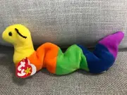 Rare Ty Beanie Baby " INCH " 1995 With Tag Errors - Retired- P.V.C Pellets .