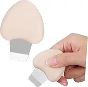 VICASKY 2pcs Skin Cleanser Skin Scrubber Face Scraper Tool Spatula Skin Care Tool Facial Scrubber Nose Scraper Facial Cleansing Tool Facial Blackhead Removal Stick Stainless Steel Beige