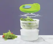 Salad Spinner Vegetable Lettuce Washer Dryer Bow – Crisp, Dry Greens in Seconds!