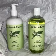 CRABTREE & EVELYN Lily Bath & Shower Gel and Lotion 16.9 Oz New