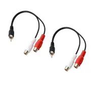 RCA Y Splitter Cable 2 Pack RCA 1 Male to 2 Female Stereo Audio Adapter Cable...