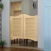 Swinging Door Wooden Cafe Door Dual Swing for Kitchen Doorway, Western Bathroom Saloon Door Swinging, Home Decor Partition Half Waist Door, 80/90/100 Cm Width (Size : W110xH90cm(43 5/16" x35 7/16"))