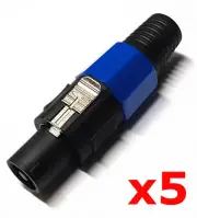 5 Pack Lot - Male 2 Pole Conductor Cable Connector for SPEAKON Audio Loudspeaker