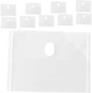Tofficu Plastic Folders Closure 10 Pcs File Bags Seethrough Design for Documents Receipts and Small Items Storage