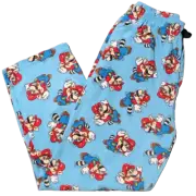 Official Nintendo NES Super Mario Bros. 3 III Blue Lounge Pants! (Adult Medium)