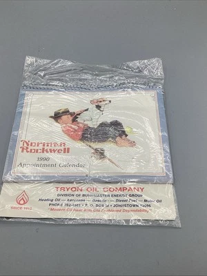 1990 NOS Norman Rockwell Appointment Calender - Tryon Oil Co.-Factory Sealed!!!