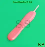 3 Scalpel Handle #5 with Red Color Surgical Instruments