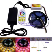 RGBCCT led strip light 5050 RGB+2835 White / Warm White +RF controller+power