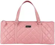 [Acos] Sachi 1 Bottle Wine Tote Bag Insulated Carrier Purse Handbag Quilted Pink