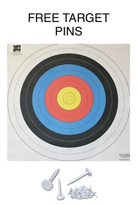 20 X 60cm Reinforced Fita Target Faces. 20 FREE TARGET FACE PINS! Free P&P
