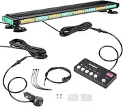 AT-HAIHAN Roof Top Safety Strobe 108 LED Amber Green Emergency Light Bar for Vehicles Trucks POV, Strong Magnetic Flashing Beacon Lights with Controller