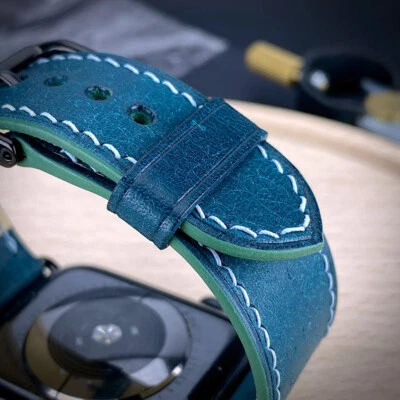 Leather Apple Watch Strap Series 3 / 4 / 5 / 6 / 7 - 38mm 40mm 42mm 44mm