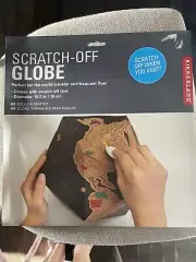 Kikkerland Scratch-Off Globe 10.2" Diameter NIP