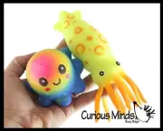 Squid and Octopus Stress Balls - Doh Filled Squeeze Stress Balls - Sensory, St