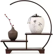 Chicken Wing Wood Duobao Pavilion Antique Shelf Living Room Shelf Mahogany Tea Display Cabinet Solid Wood Chinese Style Small Antique Shelf,Semicircle