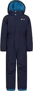 Mountain Warehouse Cloud Kids Snowsuit - Waterproof, Adjustable, One Piece Winter Jumpsuit with Taped Seams & Fleece Lining for Girls & Boys - For Rain, Ski, Winter