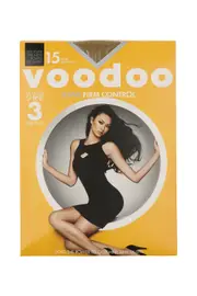 [Bonds] Voodoo Shine Firm Control Sheers 15 Denier 3 Pack in Celestial Size: Tall Tall Celestial
