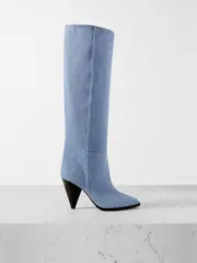 [Isabel Marant] Isabel Marant - Ririo Denim Knee Boots - Light blue - FR38 FR 38 Blue