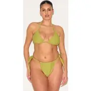 Plus Olive Basic Triangle Bikini Top, Olive